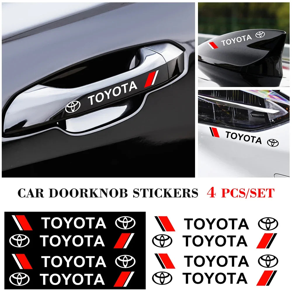 4PCS Car Door Reflective Stickers for Toyota 