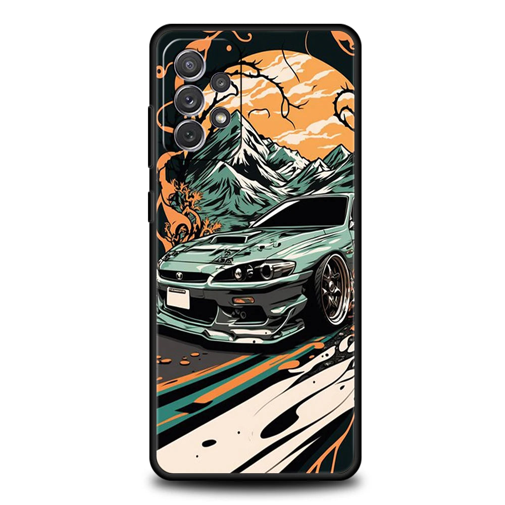 Art Style Racing Car Phone Case for Samsung