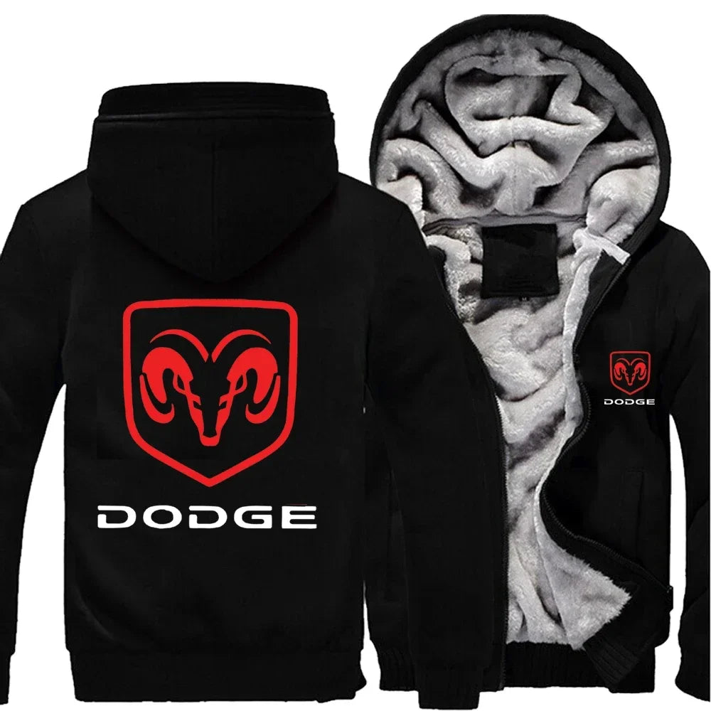 Dodge Ram Fleece-Lined Zip-Up Hoodie