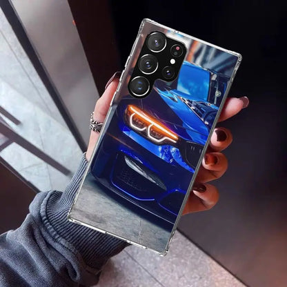 Case de teléfono transparente de la serie BMW M para Samsung