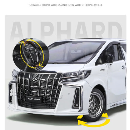 1/18 Modello di auto in lega di Toyota Alphard MPV