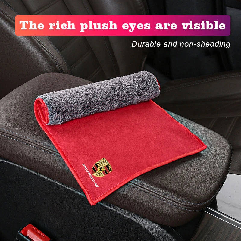 Serviette de lavage de voiture en microfibre Porsche