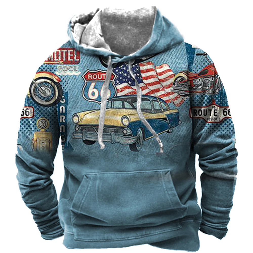 Route 66 Sweat à capuche vintage