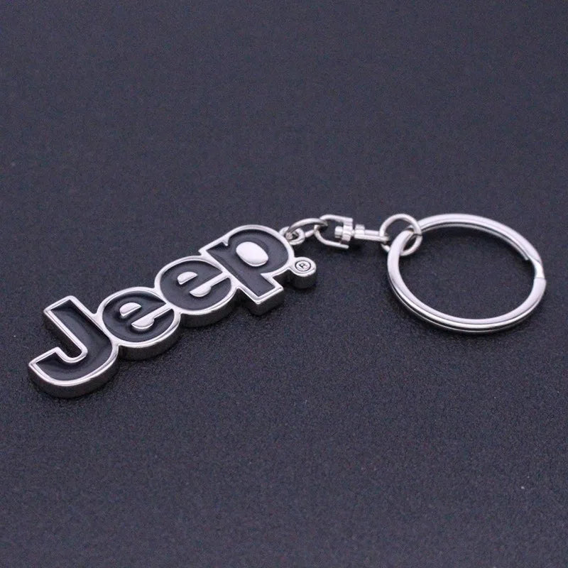 Portachiavi in ​​metallo del logo Jeep