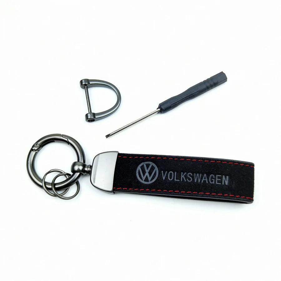 Volkswagen Metal Leather Keychain