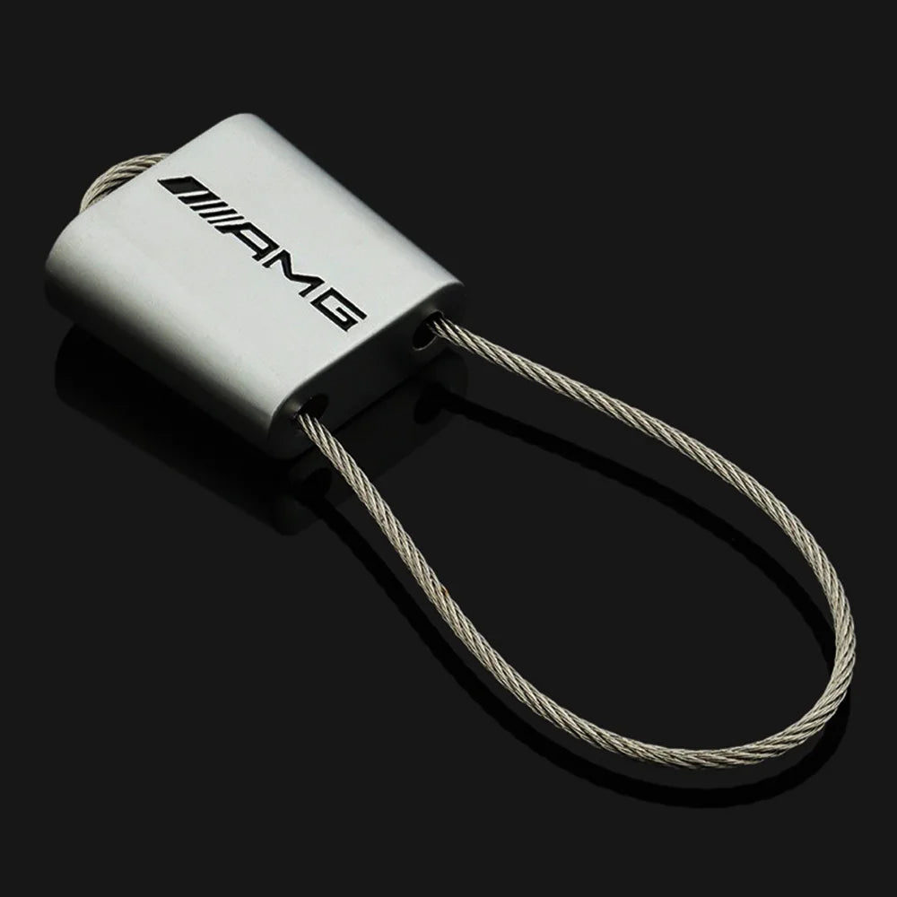 AMG Keychain de câble en acier inoxydable