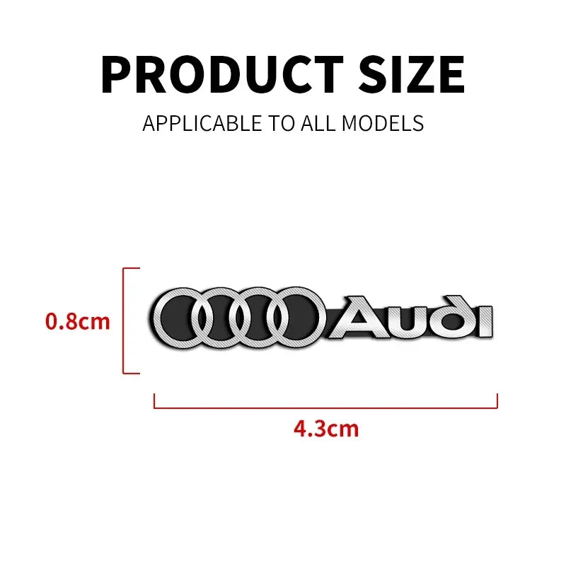 Autocollant Audi 3D en aluminium