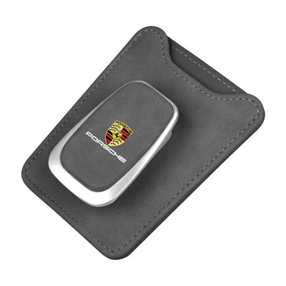 Porsche Leather Car Glasses Clip