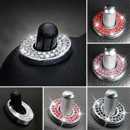 Crystal Car Door Lock Pin Cover 