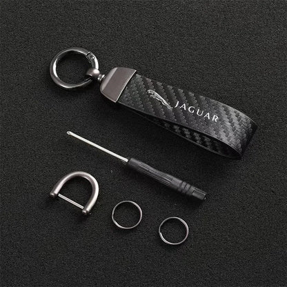 Carbon Fiber Jaguar Keychain 