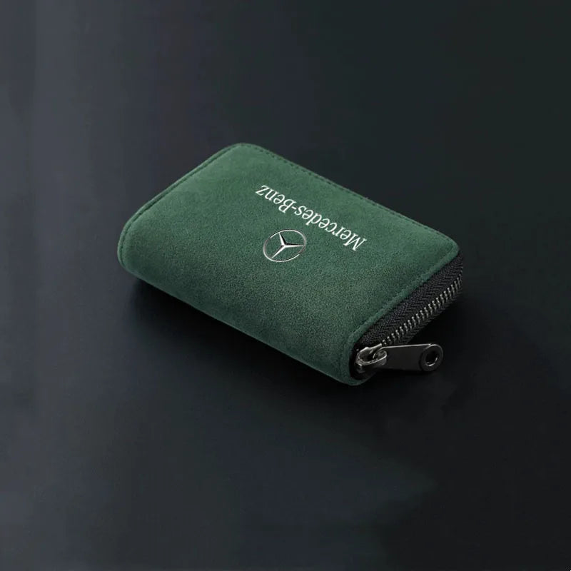 Mercedes-Benz Suede Card Holder Wallet 