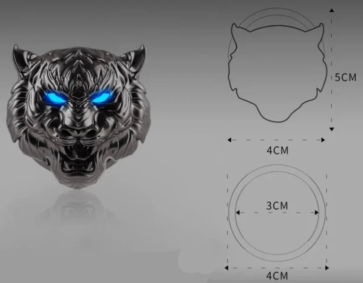 Tiger Head Car Engine Button Cover 