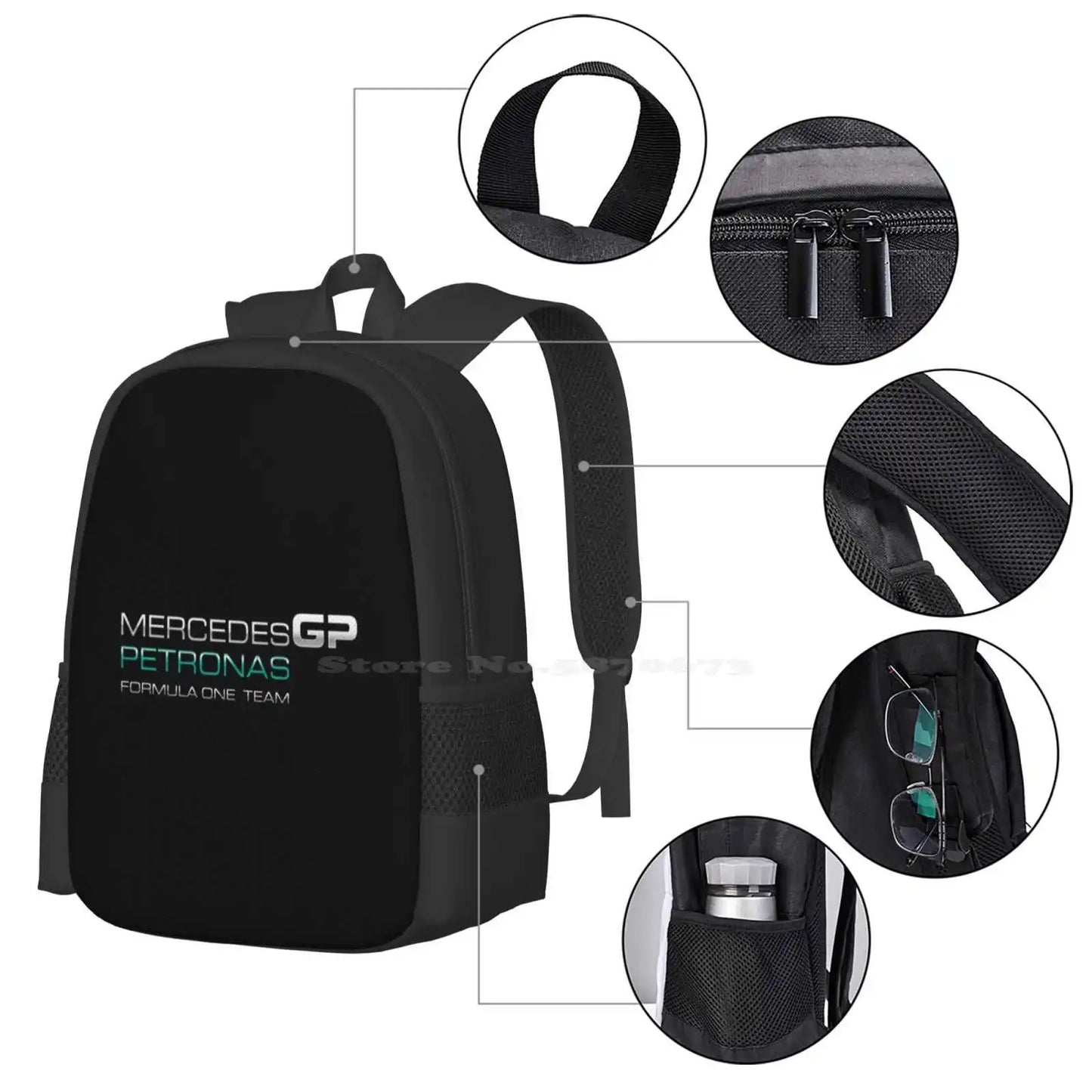 Mochila del equipo de Fórmula Uno Mercedes GP Petronas