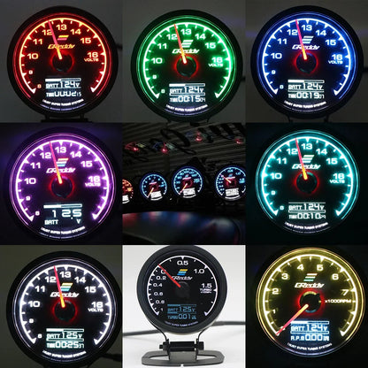 Greddi 7 Colors LCD Digital Gauge