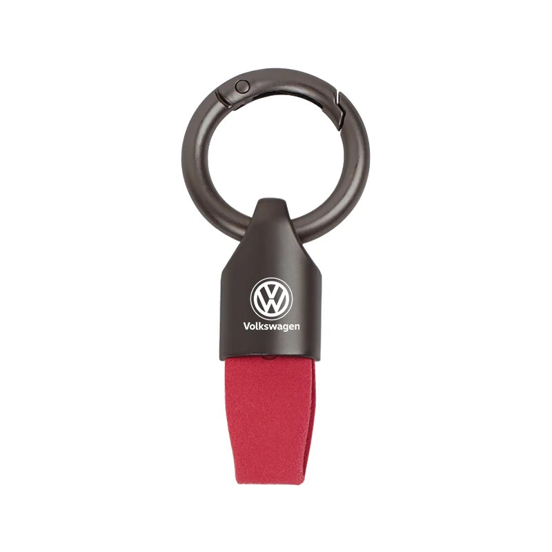 Porte-bague de clé en cuir Volkswagen 