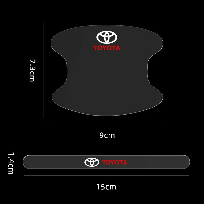 Película protectora transparente para manija de coche para Toyota