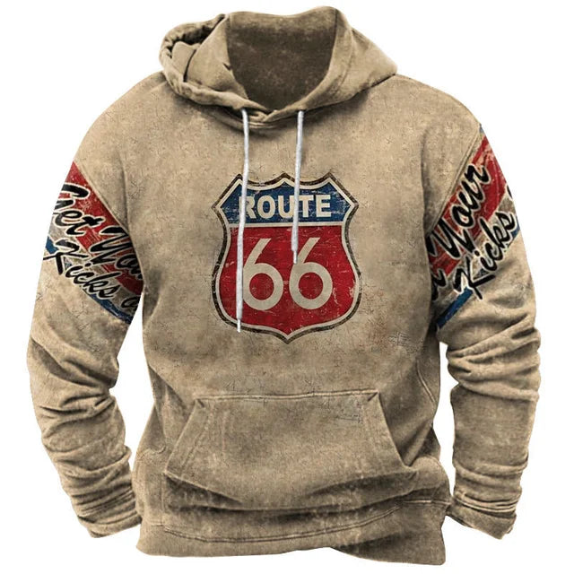 Route 66 Sweat à capuche vintage