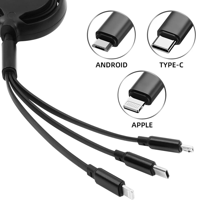 Mercedes-Benz 3-in-1-Ladekabel-USB zu Typ-C