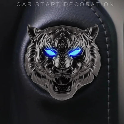 Tiger Head Car Engine Button Cover 