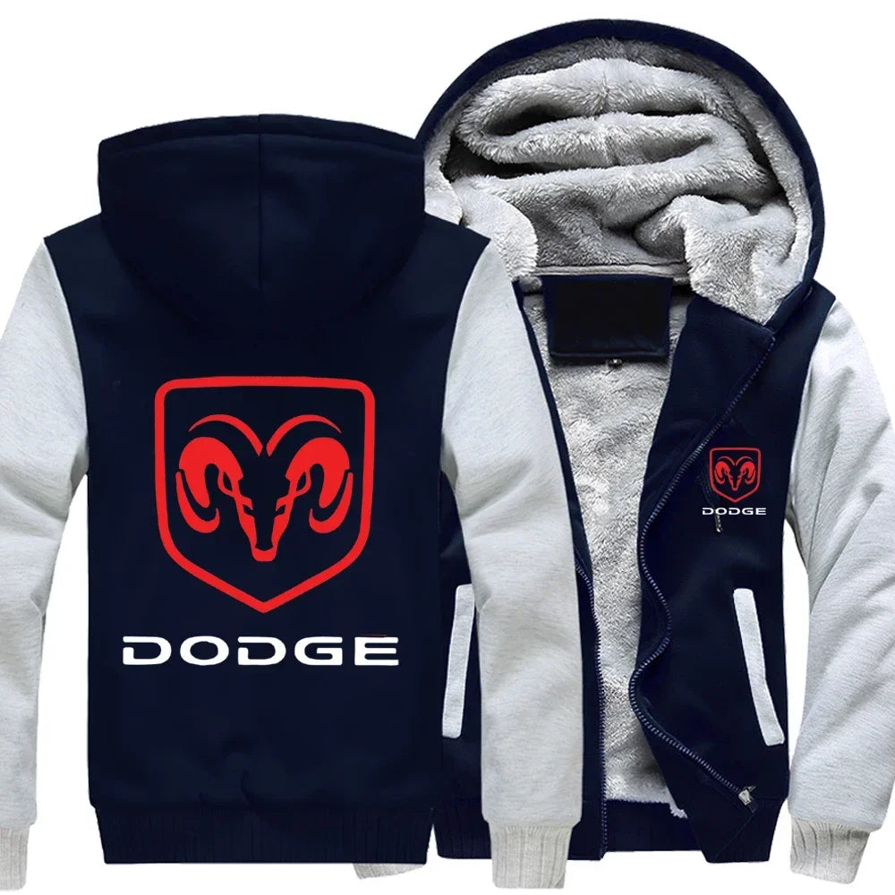 Dodge Ram Fleece-Lined Zip-Up Hoodie