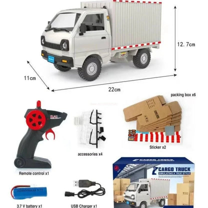 1:10/1:16 D12 RC شاحنة بضائع مع أضواء LED