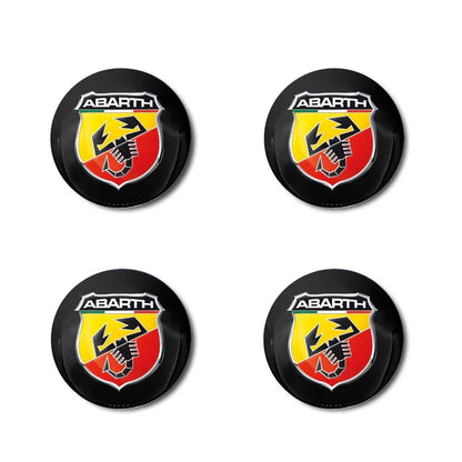 Abarth Wheel Center Stickers 