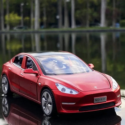 1:32 modelo de auto de aleación de tesla