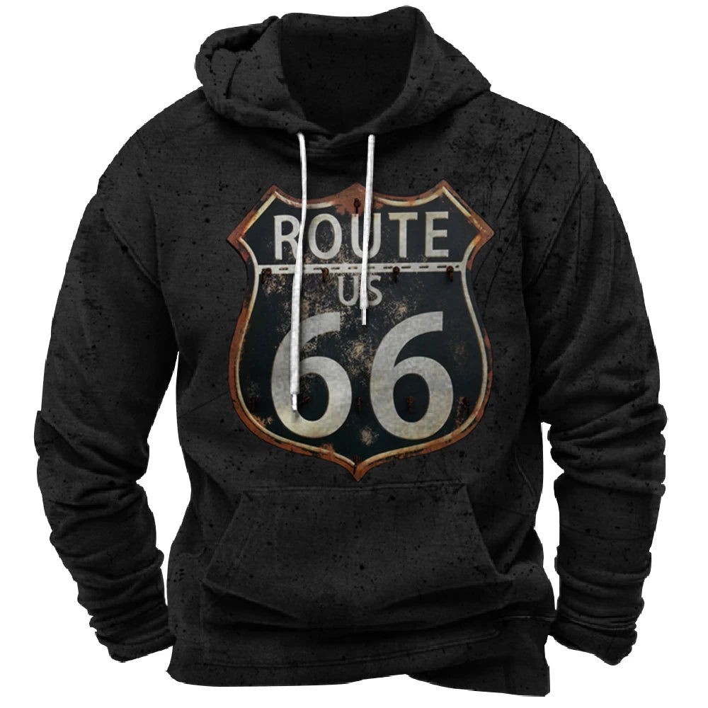 Route 66 Sweat à capuche vintage