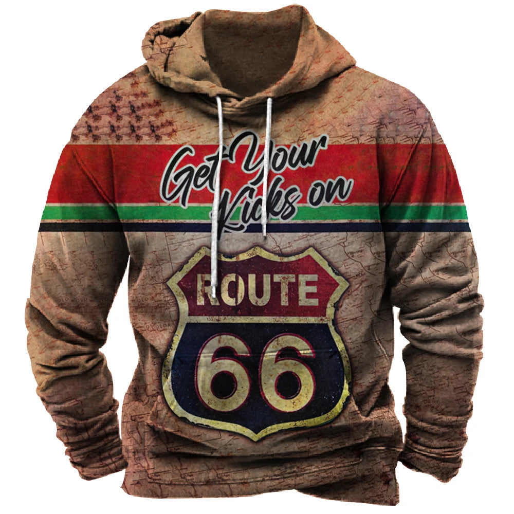 Route 66 Sweat à capuche vintage