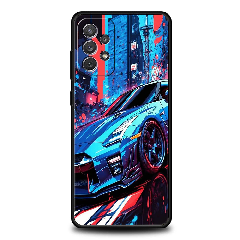 Art Style Racing Car Phone Case for Samsung