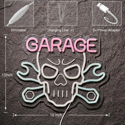 Luce a LED neon da garage cranio 